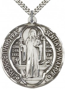 St. Benedict Medal, Sterling Silver [BL5126]