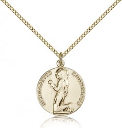 St. Bernadette Medal, Gold Filled [BL6590]