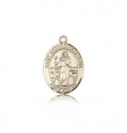 St. Bernadine of Sienna Medal, 14 Karat Gold, Medium [BL0898]