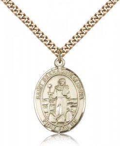 St. Bernadine of Sienna Medal, Gold Filled, Large [BL0900]