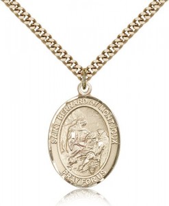 St. Bernard of Montjoux Medal, Gold Filled, Large [BL0918]