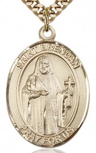 St. Brendan the Navigator Medal, Gold Filled, Large [BL0954]