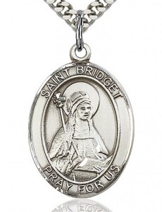St. Bridget of Sweden Medal, Sterling Silver, Large [BL0972]