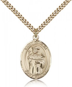 St. Casimir of Poland Medal, Gold Filled, Large [BL1012]