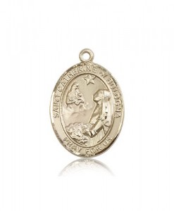 St. Catherine of Bologna Medal, 14 Karat Gold, Large [BL1036]
