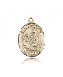 St. Catherine of Siena Medal, 14 Karat Gold, Large [BL1045]