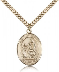 St. Catherine of Siena Medal, Gold Filled, Large [BL1048]