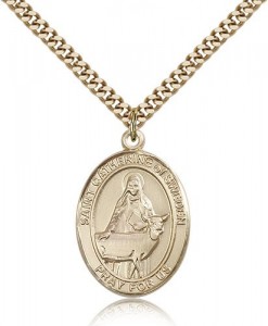 St. Catherine of Sweden Medal, Gold Filled, Large [BL1057]
