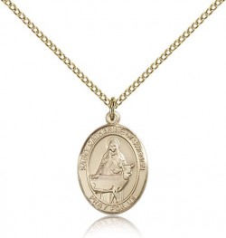 St. Catherine of Sweden Medal, Gold Filled, Medium [BL1058]