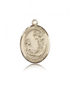 St. Cecilia Medal, 14 Karat Gold, Large [BL1081]