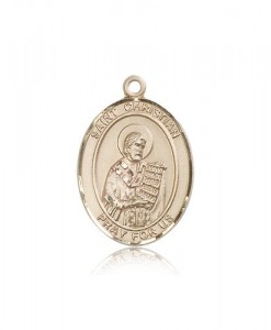 St. Christian Demosthenes Medal, 14 Karat Gold, Large [BL1099]