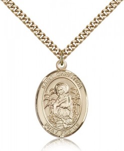 St. Christina the Astonishing Medal, Gold Filled, Large [BL1111]