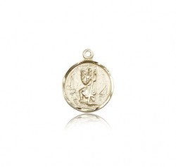 St. Christopher Medal, 14 Karat Gold [BL4542]