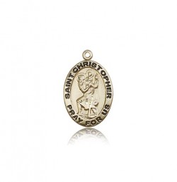 St. Christopher Medal, 14 Karat Gold [BL5588]