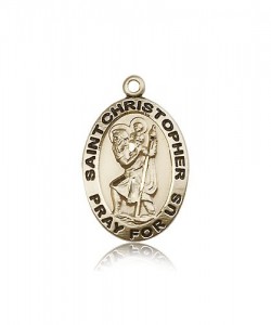 St. Christopher Medal, 14 Karat Gold [BL5636]