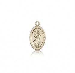 St. Christopher Medal, 14 Karat Gold [BL5798]