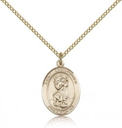 St. Christopher Medal, Gold Filled, Medium [BL1319]