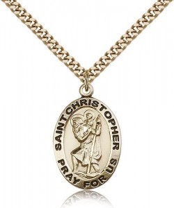 St. Christopher Medal, Gold Filled [BL5635]