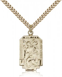 St. Christopher Medal, Gold Filled [BL6048]