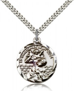 St. Christopher Medal, Sterling Silver [BL4054]