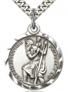 St. Christopher Medal, Sterling Silver [BL4171]