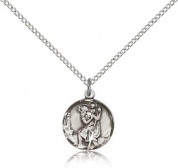 St. Christopher Medal, Sterling Silver [BL4543]