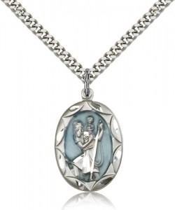 St. Christopher Medal, Sterling Silver [BL4855]