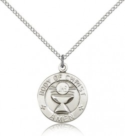 Body of Christ Medal, Sterling Silver [BL5347]