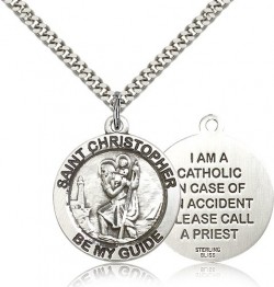St. Christopher Medal, Sterling Silver [BL5730]