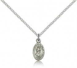St. Christopher Medal, Sterling Silver [BL5787]