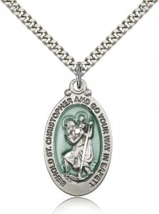 St. Christopher Medal, Sterling Silver [BL5907]