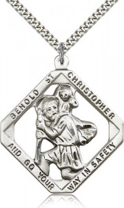St. Christopher Medal, Sterling Silver [BL6388]