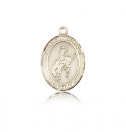 St. Christopher Rodeo Medal, 14 Karat Gold, Medium [BL1371]