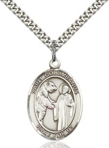 St. Columbanus Medal, Sterling Silver, Large [BL1544]