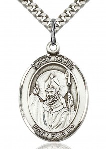 St. David of Wales Medal, Sterling Silver, Large [BL1571]