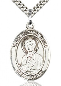St. Dominic Savio Medal, Sterling Silver, Large [BL1607]