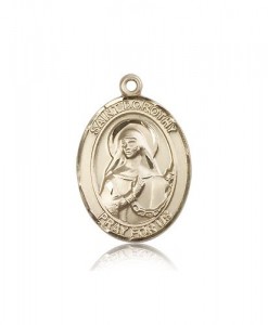 St. Dorothy Medal, 14 Karat Gold, Large [BL1610]