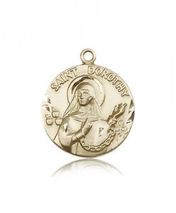 St. Dorothy Medal, 14 Karat Gold [BL4958]