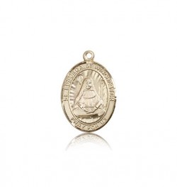 St. Edburga of Winchester Medal, 14 Karat Gold, Medium [BL1647]