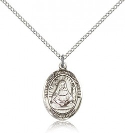 St. Edburga of Winchester Medal, Sterling Silver, Medium [BL1653]