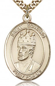 St. Edward the Confessor Medal, Gold Filled, Large [BL1676]