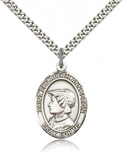 St. Elizabeth Ann Seton Medal, Sterling Silver, Large [BL1697]