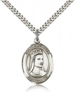 St. Elizabeth of Hungary Medal, Sterling Silver, Large [BL1706]