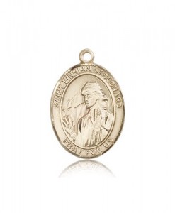 St. Finnian of Clonard Medal, 14 Karat Gold, Large [BL1780]