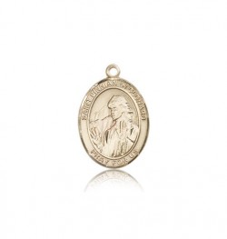 St. Finnian of Clonard Medal, 14 Karat Gold, Medium [BL1781]