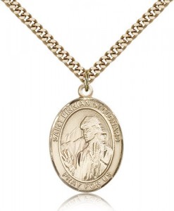 St. Finnian of Clonard Medal, Gold Filled, Large [BL1783]