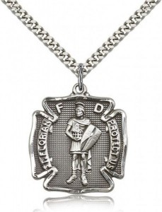 St. Florian Medal, Sterling Silver [BL6349]