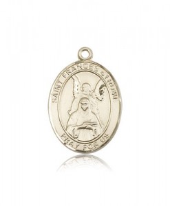 St. Frances of Rome Medal, 14 Karat Gold, Large [BL1807]