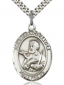 St. Francis Xavier Medal, Sterling Silver, Large [BL1840]