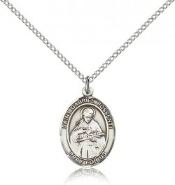 St. Gabriel Possenti Medal, Sterling Silver, Medium [BL1850]